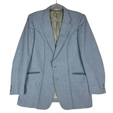 Vintage Prestige West Faux Suede Western Sport Coat / Blazer, Tan, Men's ~46R — listing 4