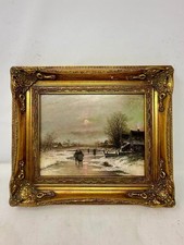 Framed Landscape Print on Canvas — Country Village with Church, Mill, and Flower Garden — listing 2