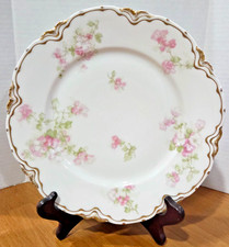 Haviland Limoges Porcelain Plate with Blue Floral Sprays and Gold Trim — listing 6