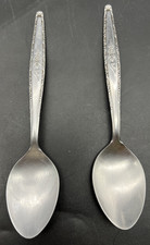 Mixed Lot of Vintage Stainless Steel Teaspoons with Floral and Scroll Handle Patterns — listing 3