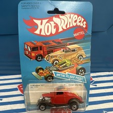 Hot Wheels '34 Ford 3-Window Coupe, Red with Flame Tampos, Blackwall Wheels — listing 4