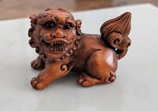 Antique Hand-Carved Wooden Foo Dog / Guardian Lion (Shishi) Pair — listing 4