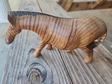 Hand-Carved Wooden Zebra Bookends, Pair (African Folk Art) — listing 6
