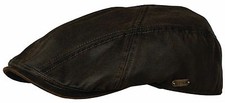 Stetson All American Linen-Cotton Ivy Flat Cap, Black, Size Medium — listing 3