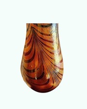 Art Nouveau Iridescent Purple Glass Vase with Applied Tendril Handles — listing 5