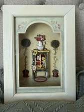 Framed 3D Diorama Shadowbox - Ornate Victorian Bathroom Scene — listing 3