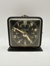 Vintage Gilbert Interval Timer Alarm Clock, Black Square Metal Case — listing 6