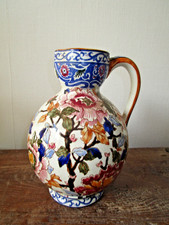 Gien Faience Renaissance-Style Bleu Lapis Pitcher with Grotesque Decoration — listing 2