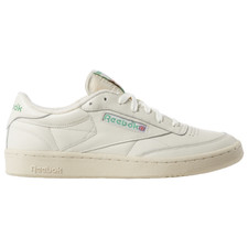 Reebok Club C Mid-Top Leather Sneakers, White/Green