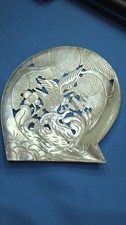 Set of 4 Chinese Carved Cork & Shell/Jade-Style Diorama Wall Panels - Fu Lu Shou Xi Blessing Characters — listing 6