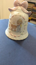 Precious Moments Bisque Porcelain Miniature Bell Ornament with Praying Angel — listing 3