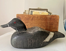 Vintage Hand-Carved Wooden Mallard Drake Duck Decoy No marks at all — listing 2