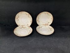 Homer Laughlin Eggshell Nautilus Saucer with Pink Apple Blossom Pattern — listing 3