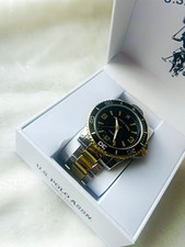 U.S. Polo Assn. Women's Watch and Bracelet Gift Set (Two-Tone Rose Gold/Silver Watch with 3 Bracelets)