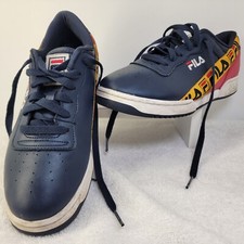 FILA Original Fitness Low Sneaker - Cream/Navy/Red Logo Tape