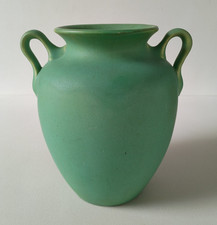 Arts & Crafts Matte Green Art Pottery Vase with Stylized Floral Decoration Impressed 'Roseville' or 'RV' mark — listing 2