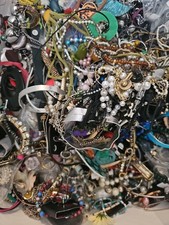 Large Lot of Costume Beaded Necklaces on Rotating Metal Display Stand — listing 2