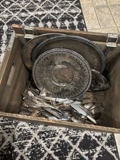Mixed Lot of Vintage Silver Plate Flatware & Serving Pieces (~30+ pieces)