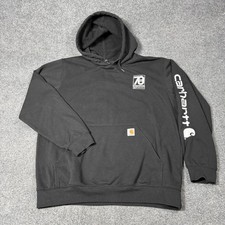 Carhartt Rain Defender Loose Fit Midweight Sleeve Logo Hooded Sweatshirt, Size 2XL — listing 6