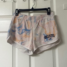 Pastel Tie-Dye Drawstring Shorts with Pockets