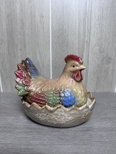 Ceramic Hen Figurine with Crackle Glaze — listing 4