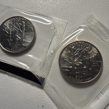 U.S. Mint Sewn Canvas Bags of 2001 Vermont State Quarters ($25 Face Value Each, P and D Mints) — listing 3