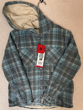 Soho Sherpa-Lined Plaid Fleece Shirt Jacket (Shacket), Men's XXL, Red/Black/Cream — listing 6