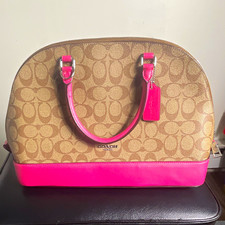 Coach Signature Jacquard Domed Satchel Handbag with Front Pocket Turnlock — listing 6