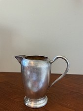 Antique Pewter Pear-Shaped Pitcher / Creamer with Pedestal Foot, listing 4