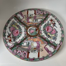 Chinese Rose Medallion / Famille Rose Decorative Charger with Figural and Butterfly Panels — listing 6