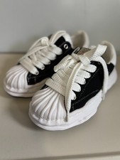 Maison Mihara Yasuhiro Blakey OG Sole Canvas Low-Top Sneakers, Navy/White — listing 4