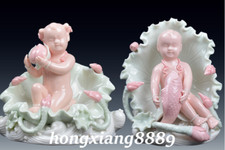 Chinese Dehua Porcelain Cherry Blossom Bonsai Tree Figurine in Rectangular Planter — listing 5