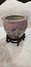 Chinese Famille Rose Porcelain Fish Bowl / Jardinière with Goldfish Interior — listing 5