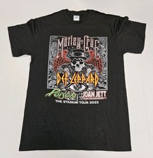 Mötley Crüe / Def Leppard 'The Stadium Tour 2022' Black Concert T-Shirt with Full Date Back Print Medium — listing 6