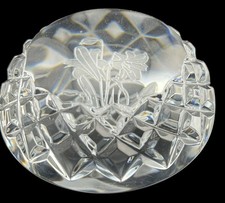 Cut Crystal Dome Lid with Faceted Finial, Pinwheel & Star Pattern, 6.25" Diameter — listing 4