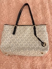 Michael Kors Kimber Large Canvas Tote with Tan Leather Trim — listing 4
