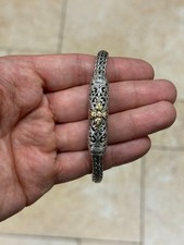 Sterling Silver Braided Herringbone Bracelet, Mexico 925 — listing 2