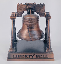Liberty Bell Replica Souvenir in Display Case with Historical Plaque — listing 5