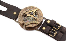 Antique Gold-Filled Watch Chain Fob with Compass Pendant and T-Bar, listing 3