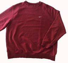 Nike Sportswear Gym Vintage Long Sleeve Crewneck Top, Heathered Maroon, Size XL — listing 4