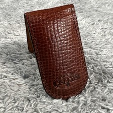 Fossil Brown Leather Magnetic Money Clip Card Case Wallet — listing 6
