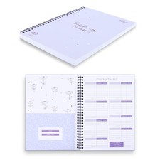 Soligt Budget Planner Spiral-Bound Notebook, Floral Cover, listing 2