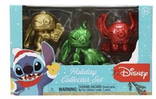 Disney Stitch Holiday Collector Set 3-Pack Mini Figures (Gold/Green/Red Glitter) — listing 4