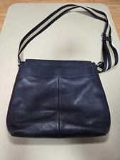 Coach Legacy Zip-Around Slim Wallet, Navy Blue Distressed Leather with Rainbow Striped Lining, listing 3