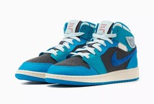 Air Jordan 1 Mid GS Aqua/Blue/Green Colorway Youth Size 5.5Y, listing 5
