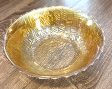 Vintage Marigold Carnival Glass Berry/Nut Bowl, Raspberry & Leaf Pattern — listing 5