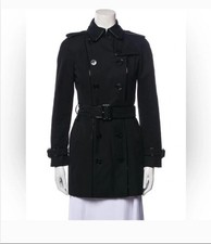 Vintage Burberrys' Navy Double-Breasted Trench Coat with Nova Check Lining, Made in England