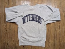 Champion Wittenberg University Marble Swirl Print Long Sleeve T-Shirt, Size S — listing 2