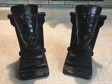 Alexander Backer Co. Mid-Century Egyptian Revival Female Head Bookends, Pair — listing 2