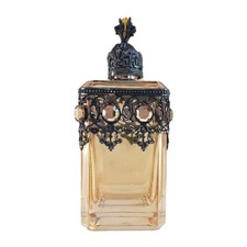 Pair of Decorative Jeweled Metal-Filigree Perfume Bottles with Faceted Crystal Stoppers Single piece, listing 5